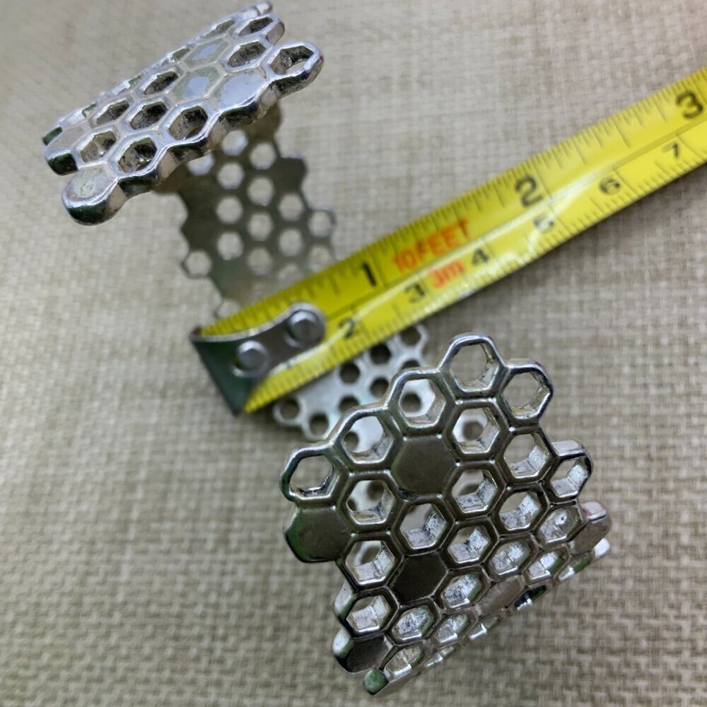 Lucky Brand Silver Tone Distressed Honeycomb Pattern Cuff Bracelet - Picture 6 of 6